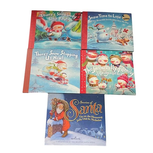 Lot Of 5 Hallmark Holiday Series Books Snowman Santa Hardcover With Dust Jacket - Picture 1 of 16